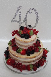 40th birthday semi naked cake